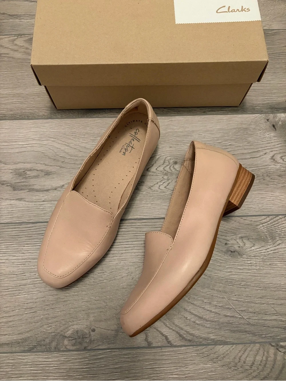Clarks Women's Blush Leather Slip-On Loafers